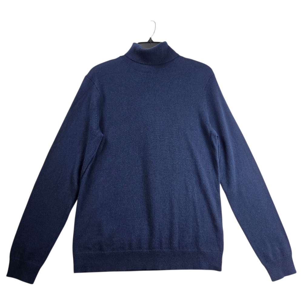 Theory Men's Vilass 100% Cashmere Navy‎ Blue Long Sleeve Turtleneck Size Small